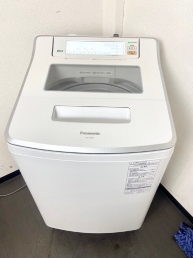 激安‼️泡洗浄 業界最大サイズの投入口 すぐソコスタイル Panasonic洗濯機NA-JFA803