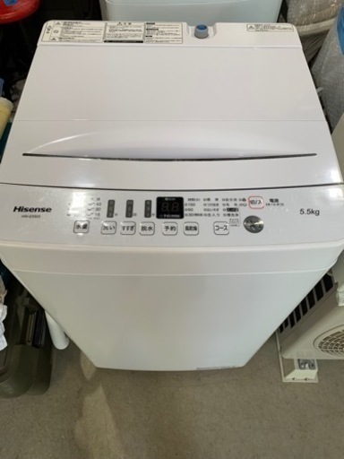 Hisense 5.5kg 全自動洗濯機 HW-E5503 2019年 中古品