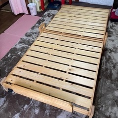 取引済【美品】木製シングルベッド（マット無）