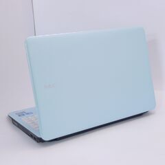 中古美品 新品高速SSD 15インチ 空色 ノートパソコン NEC PC-LS550CS6L