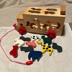 取引中　サファリバス　エドインター　木製知育玩具