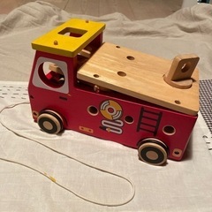 取引中　木製おもちゃ　アクティブ消防車