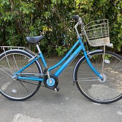 【871】シティー車 ブリヂストン Albelt ブルー ベルトドライブ アルベルト ブリヂストン ベルトドライブ自転車26インチ ブルー