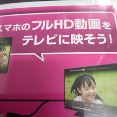 スマホの画面をテレビの大画面で MHL変換ケーブル 未使用