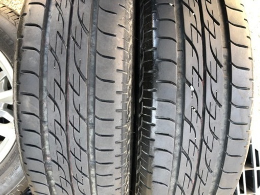 155/65R13 溝有り ブリヂストン 夏タイヤアルミホイール付き4本 ミラ 