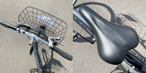 ROAD MARK クロスバイク 700×32C メタリック 7変速 切替☆自転車 かご