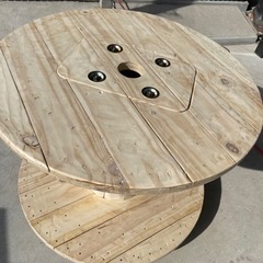 ケーブルドラムリメイクBBQテーブル ⭐️七輪付き⭐️
