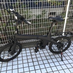 折りたたみ　電動アシスト自転車　ブラック　中古