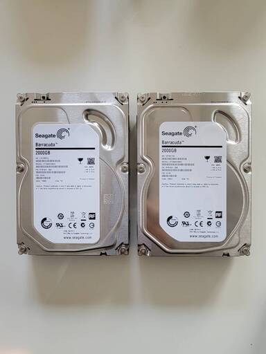 3.5インチ Seagate HDD 2TB (4TBx2台)