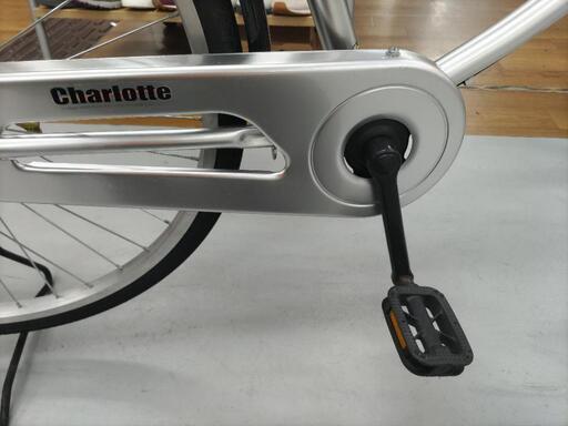 J005 銀黒ツートン 普通自転車 charlotte ダイナモライト 26インチ