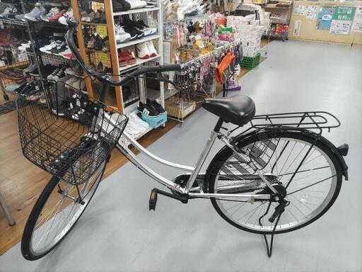 J005  銀黒ツートン 普通自転車 charlotte  ダイナモライト  26インチ J005 銀黒ツートン 普通自転車 charlotte ダイナモライト 26インチ