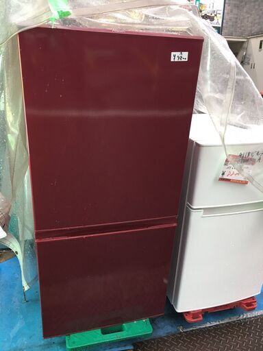 ☆中古 激安！！￥9,800！！AQUA　157㍑2ドア冷蔵庫　家電　2016年製　AQR-16E(R)型　幅53cmｘ奥行58cmｘ高さ116cm　【BD134】