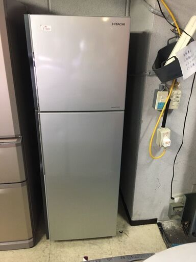 ☆中古 激安！！￥16,800！！HITACHI　225㍑2ドア冷蔵庫　家電　2016年製　R-23GA（S)型　幅54cmｘ奥行65cmｘ高さ159cm　【BD135】