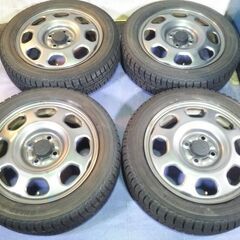 冬 ハスラー純正 スズキ純正【富山 手渡しもOK】165/60R15 ヨコハマ 冬 スタッドレス 15インチ スズキ ハスラー 中古 4本 ガンメタ色 スチール