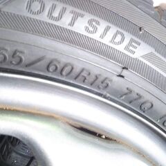 冬 ハスラー純正 スズキ純正【富山 手渡しもOK】165/60R15 ヨコハマ 冬 スタッドレス 15インチ スズキ ハスラー 中古 4本 ガンメタ色 スチール