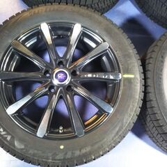 冬17インチ 人気色☆ブラック＆ポリッシ☆【富山】ヴェゼル ジューク クラウン エスティマ CX-3 マツダ CX3 オデッセイ 冬 ４本 ブリヂストン 215/55R17 VRX2
