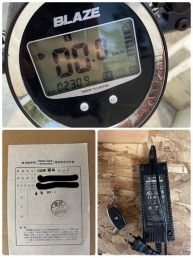 BLAZE SMART EV 電動（原付）バイク 後タイヤ右ミラー新品交換‼︎
