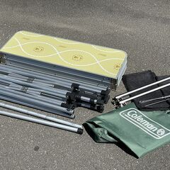 札幌 引き取り ☆ Coleman/コールマン コンパクトキッチンテーブル 170A7591 収納ケース付き BBQ バーベキュー キャンプ用品 アウトドア用品 組立確認済み