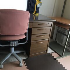 ☆椅子とスタンドライトが決まりました☆　木製デスク 机 パソコン...