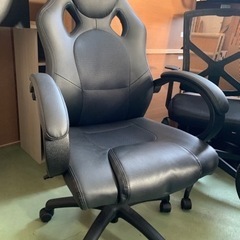 【ネット決済】合皮ブラック椅子