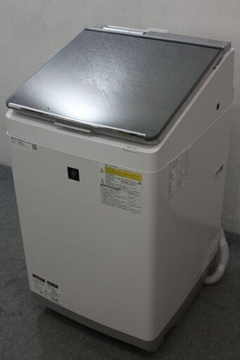 シャープ　 タテ型洗濯乾燥機 ES-PU11B-S 超音波ウォッシャー搭載 11kg シルバー系 2018年製 SHARP  中古家電 店頭引取歓迎 R5744)