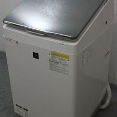 シャープ　 タテ型洗濯乾燥機 ES-PU11B-S 超音波ウォッシャー搭載 11kg シルバー系 2018年製 SHARP  中古家電 店頭引取歓迎 R5744)