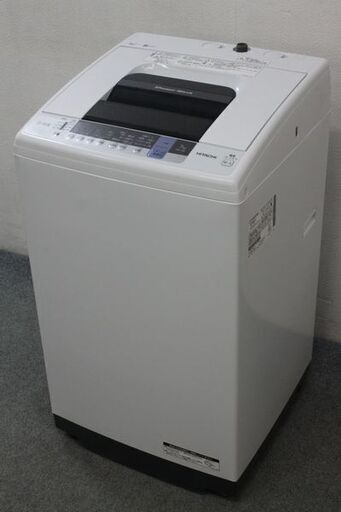 日立 HITACHI タテ型全自動洗濯機  NW-70C シャワー浸透洗浄 白い約束　7kg 2019年製   中古家電 店頭引取歓迎 R5761)