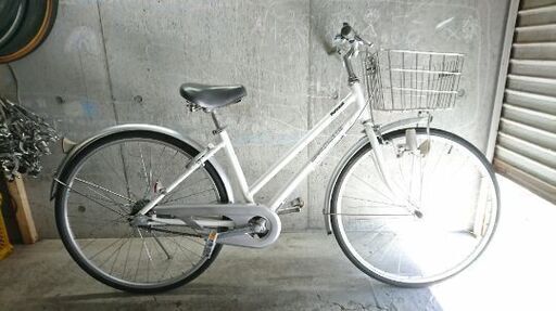 自転車中古 Natural ALAIR 内装3段変速 ステンレスカゴ鍵付き タイヤ26インチ カラーホワイト
