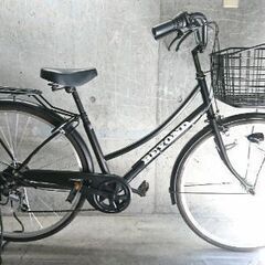 自転車中古 BEYOND 外装6段変速 オートライト 大きいカゴ...