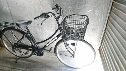 自転車中古 BEYOND 外装6段変速 オートライト 大きいカゴリアキャリア