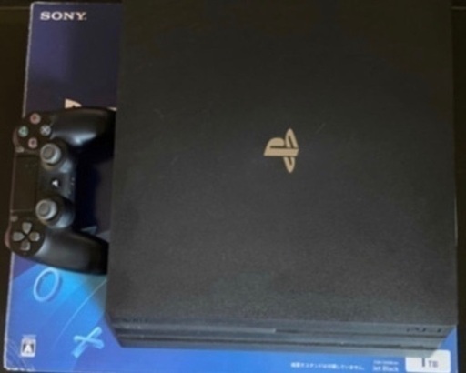 Sony PS4 Pro 4K HDR 本体+コントローラー1TB 31,000円　(箱あり) ソニープレイステーション ジェット・ブラック CUH-7000BB01