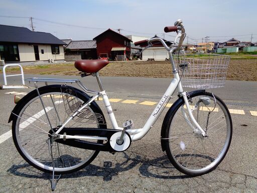 S-TECH 26インチ 軽快車 シングル 白 (129)