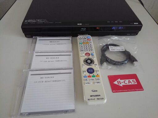 正常動作品　三菱DVR-BZ240　500GB　W録画　純正リモコン