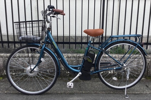 ＜動作・良品＞SUISUI・電動アシスト自転車・3段変速 ネイビー 26インチ・充電器付・洗車済・不要自転車無料引取りあり