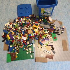 【取引終了】LEGO レゴブロック  青いバケツ  大量