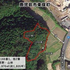 鹿児島市東俣町【※契約済】 土地3筆約1,805坪傾斜地山林120万円