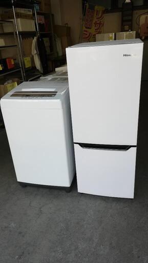 セット418⭐配送と設置は無料サービス⭐ハイセンス冷蔵庫150L＋アイリスオーヤマ洗濯機5kg