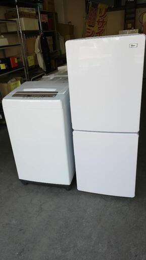 セット419⭐配送と設置は無料サービス⭐ハイアール冷蔵庫148L＋アイリスオーヤマ洗濯機5kg
