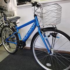 新古自転車24インチブルー