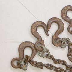 ４点吊りワイヤーロープ リング フック つり 玉掛 (HD1231wY)