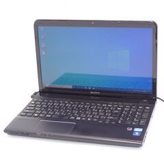 中古良品 Wi-Fi有 15インチ ノートパソコン ソニー SVE1511AGJB Core i5 4GB 750GB DVDRW 無線 Bluetooth カメラ Windows10 Office済
