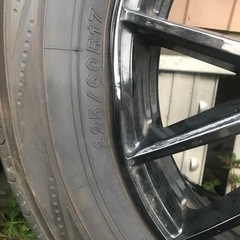225／６０Ｒ17 アルミホイールタイヤセット　難あり