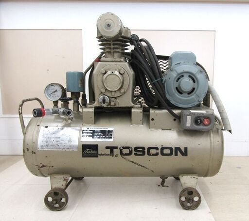 札幌市/清田区 現状品 東芝/TOSHIBA エアーコンプレッサー TOSCON GP5-4S4 圧縮機 電動工具 トスコン 動作確認済