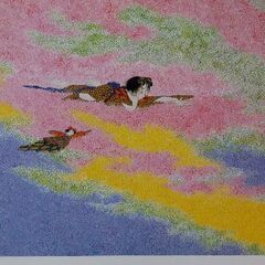 中島潔　額画シリーズ⑨「お花だったら」と「絵日傘」