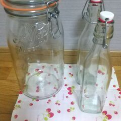 ガラス保存瓶　果実酒瓶　密封容器　キャニスター　瓶   スプーン...