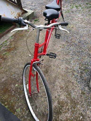 タンデム自転車　赤