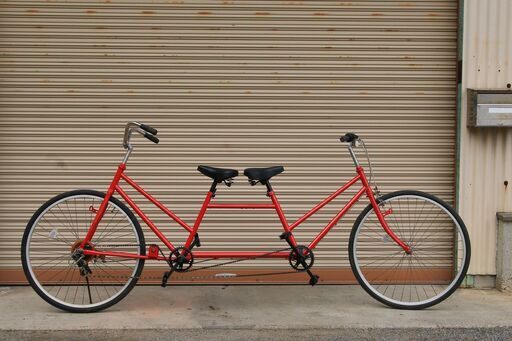 タンデム自転車　赤