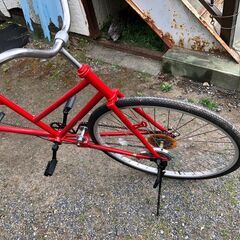タンデム自転車 赤