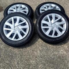 お値段交渉受付中！新車外し　走行10km程　ホンダNBOX　タイヤ+スチールホイール+ホイールカバー４本セットです。