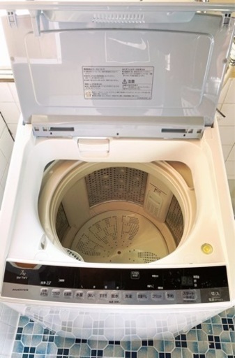 日立 全自動洗濯機 ビートウォッシュ BW-7WV (7.0kg) 中古 ナイアガラビート洗浄 エアジェット乾燥 (2016年製)
